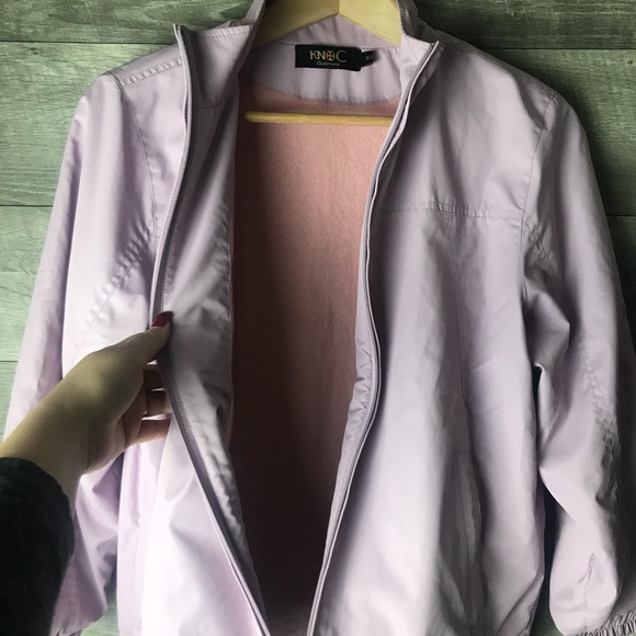 KNC Vintage cashmere lined lilac bomber jacket - Picture 3 of 6